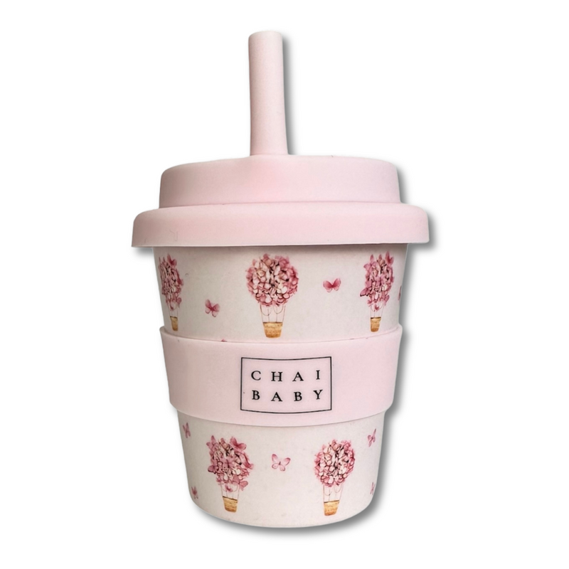 Chai Baby - Kids Reusable Fluffy Cup | Ballon Butterfly