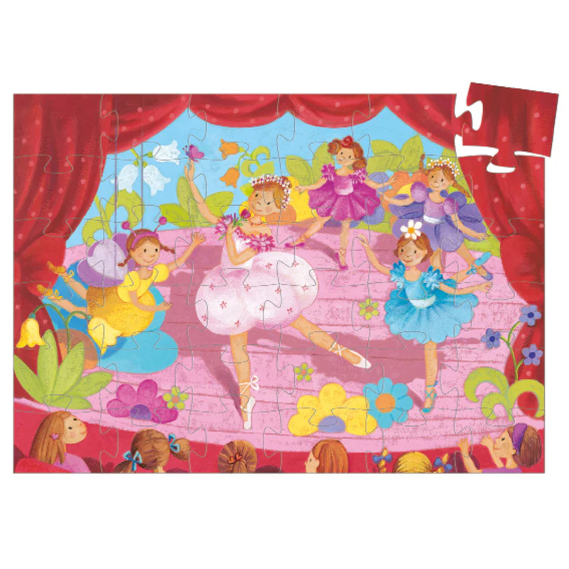 Djeco - Ballerina & Flower Puzzle | 39pc