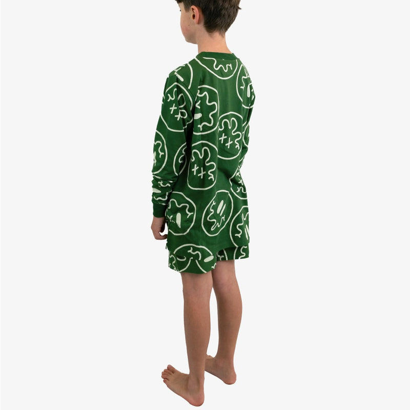 Band of Boys - Green Squiggle Smile Winter Pyjamas
