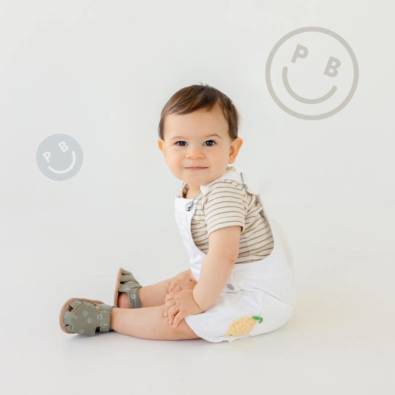 Pretty Brave - Baby Sandal Milo | Khaki Smiley