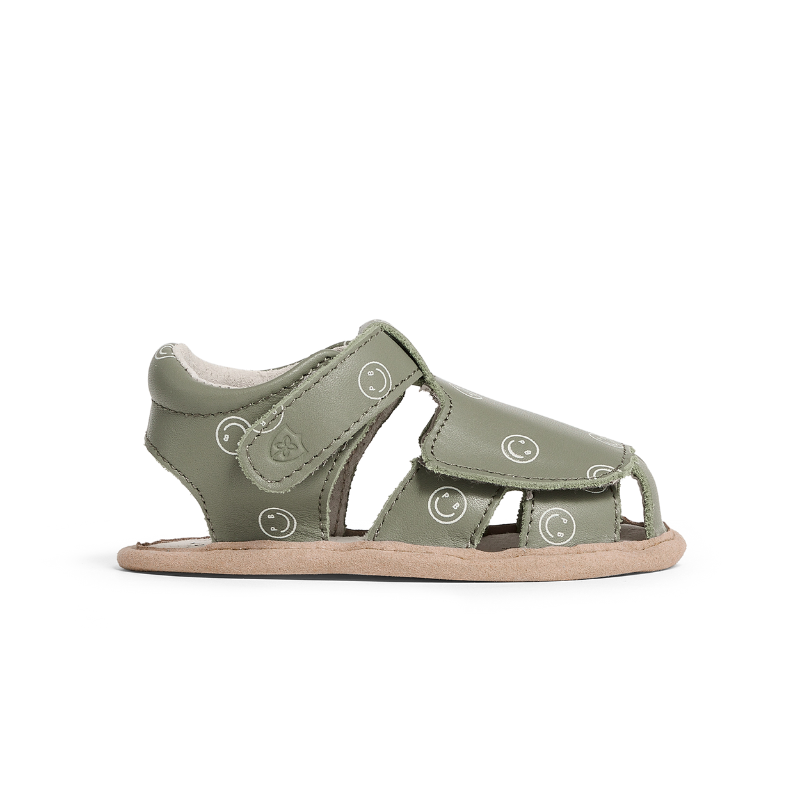 Pretty Brave - Baby Sandal Milo | Khaki Smiley