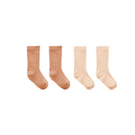 Quincy Mae - Sock Set | Melon + Shell