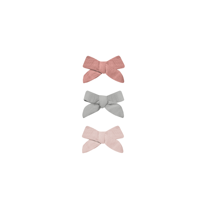 Quincy Mae - Bow Clips Set of 3 | Lipstick,Sky,Bubblegum