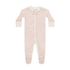 Quincy Mae - Longsleeve Zip Footed Bodysuit | Pink Blossom