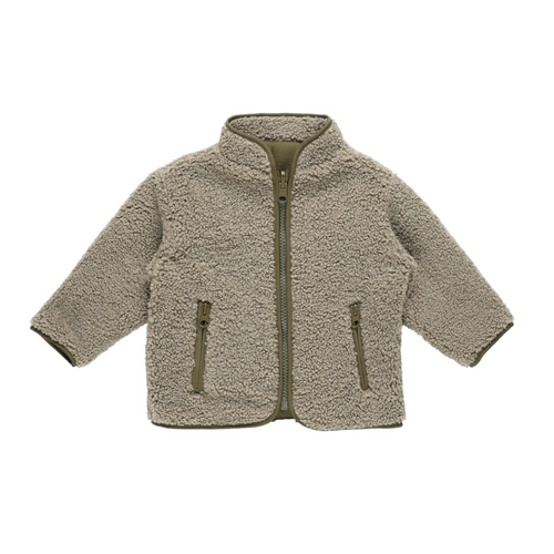 Quincy Mae - Sherling Zip Jacket | Olive