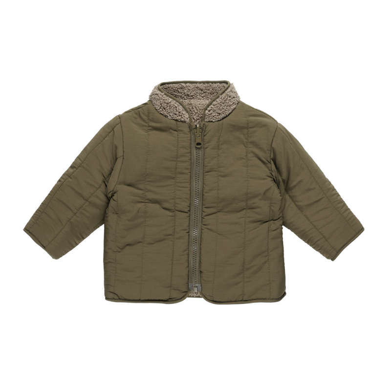 Quincy Mae - Sherling Zip Jacket | Olive