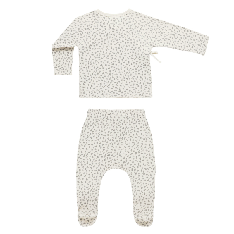 Quincy Mae - Wrap Top + Footed Pant Set | Scatter