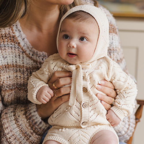 Quincy Mae - Knit Cardigan | Natural